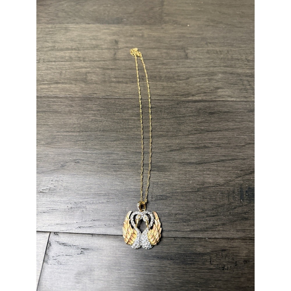 Nolan Miller Nestling Swan Necklace Pendant And Chain Vintage